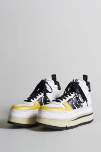 RIOT HIGH TOP - SKATE WHITE & YELLOW