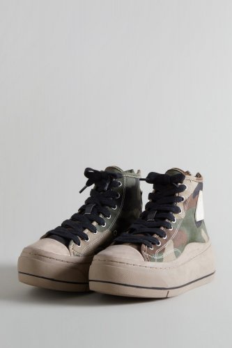 KURT HIGH TOP SNEAKER- CAMO & BROWN