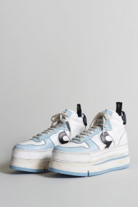 RIOT HIGH TOP - SKATE WHITE & CELESTE