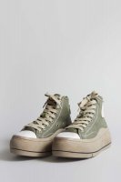 KURT HIGH TOP SNEAKER - OLIVE & BROWN