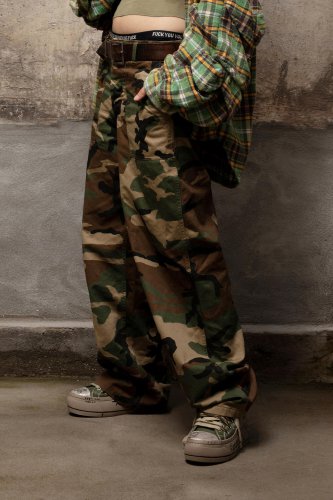 WIDE LEG UTILITY PANT - CAMO