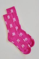 R13 ALLOVER SOCKS - HOT PINK