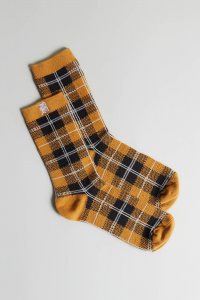 R13 PLAID SOCKS - YELLOW\/BLACK