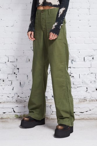 WIDE LEG UTILITY PANT - OLIVE