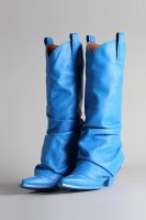 MID COWBOY BOOTS - ELECTRIC BLUE