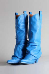 MID COWBOY BOOTS - ELECTRIC BLUE