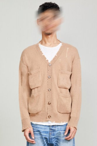 MULTIPOCKET CARDIGAN - CAMEL