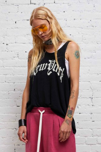 NEW YORK RELAXED TANK - BLACK