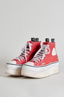 COURTNEY PLATFORM HIGH TOP SNEAKER - RED