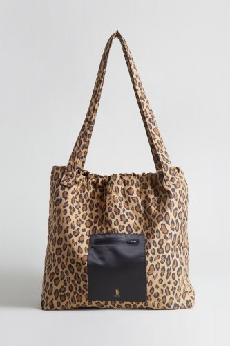 R13 OVERSIZED TOTE - PRINTED LEOPARD