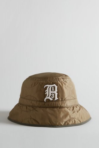 QUILTED BUCKET HAT - OLIVE SURPLUS