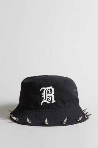 STUDDED BUCKET HAT - BLACK