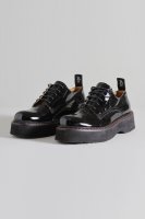 SINGLE STACK OXFORD - BLACK PATENT